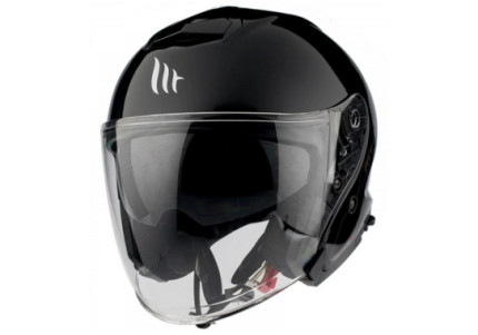 Мотошолом MT THUNDER 3 Jet Solid Gloss Black