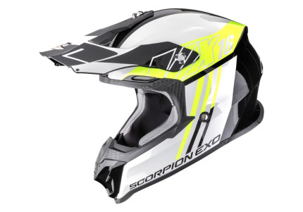 Мотошолом Scorpion VX-16 EVO AIR Lignes Black-Neon Yellow