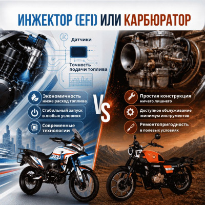 Инжектор EFI или карбюратор: какие мотоциклы выбрать в 2026 году